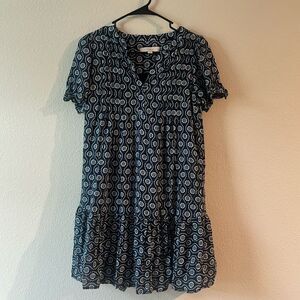 Pintucked Flounce Dress